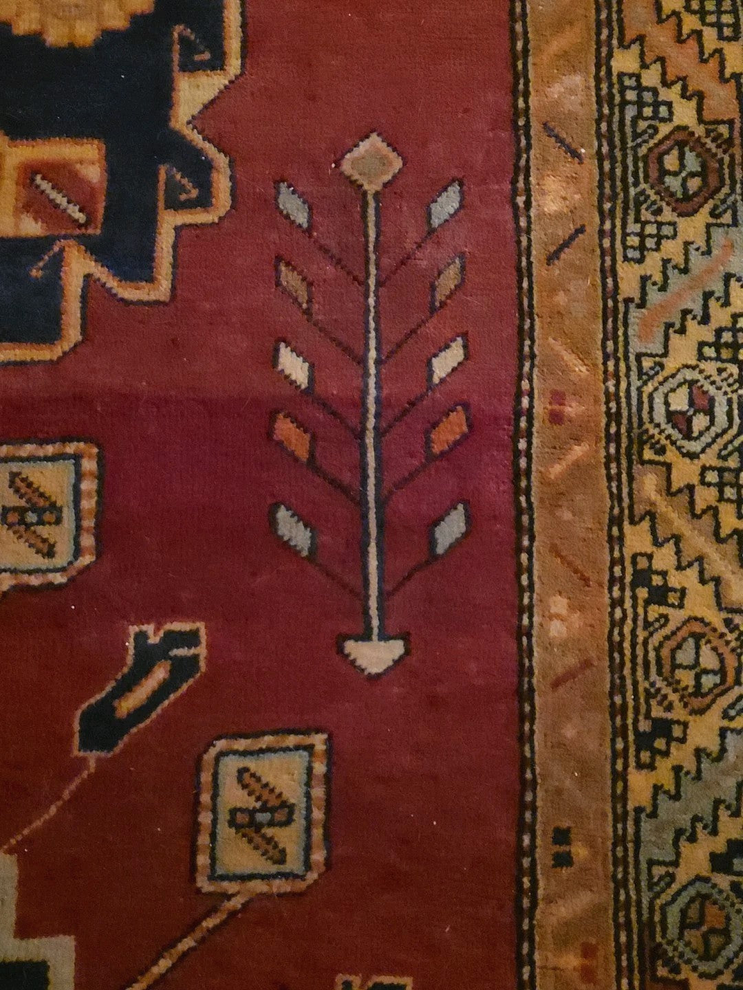 Antique N.W. Azerbaijan Runner Caucas - 4' 3" x 10'3" Bird Motif