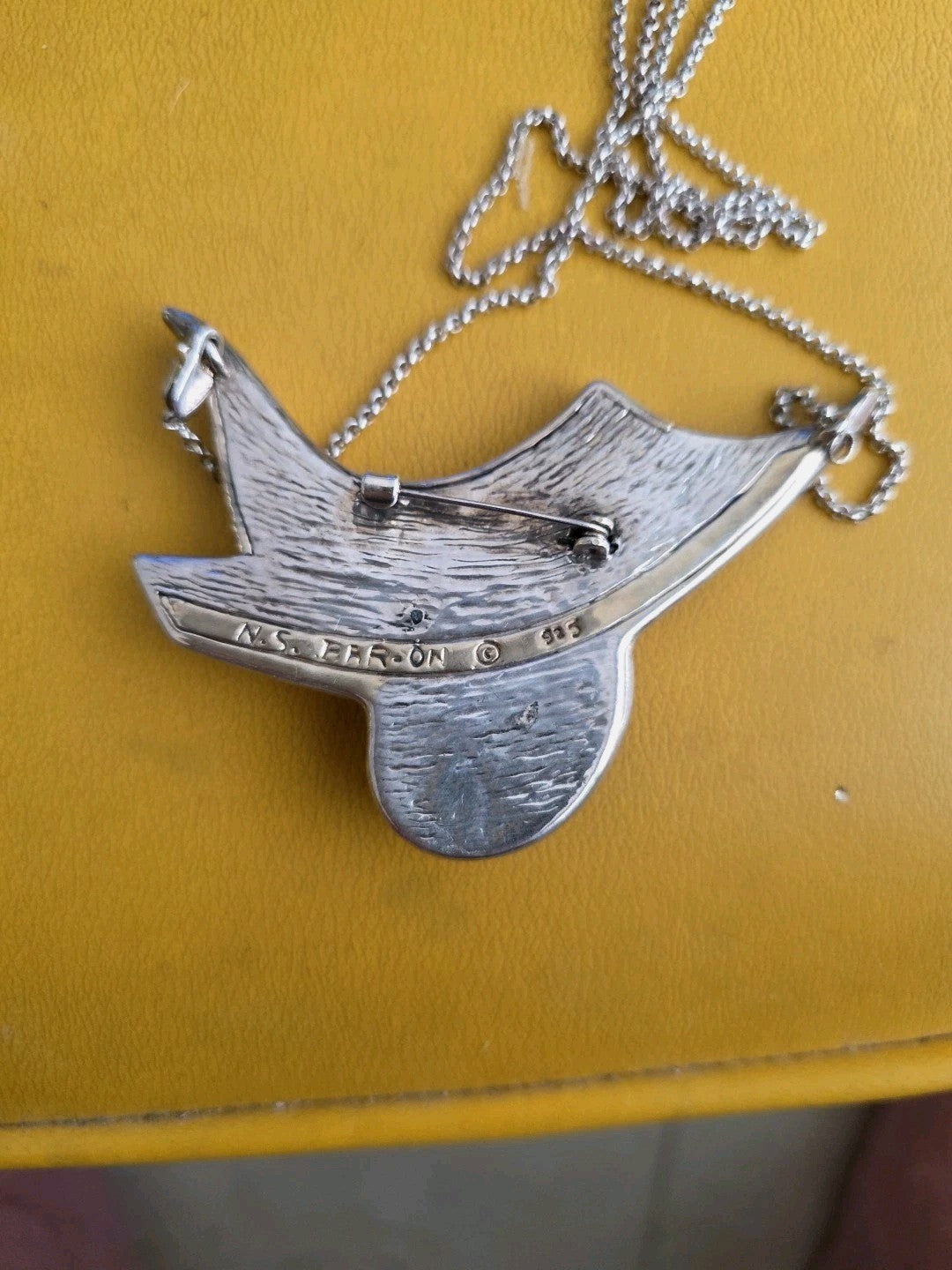 BAR-ON Nurit & Shashaan .925 Modernist Necklace, Pendant, or Brooch Pin
