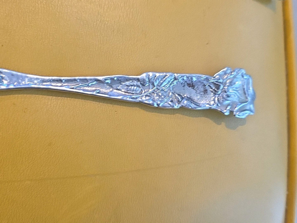 Bridal Rose by Alvin Sterling Silver Fish Serving Fork Pierced 10 1/2" Vintage