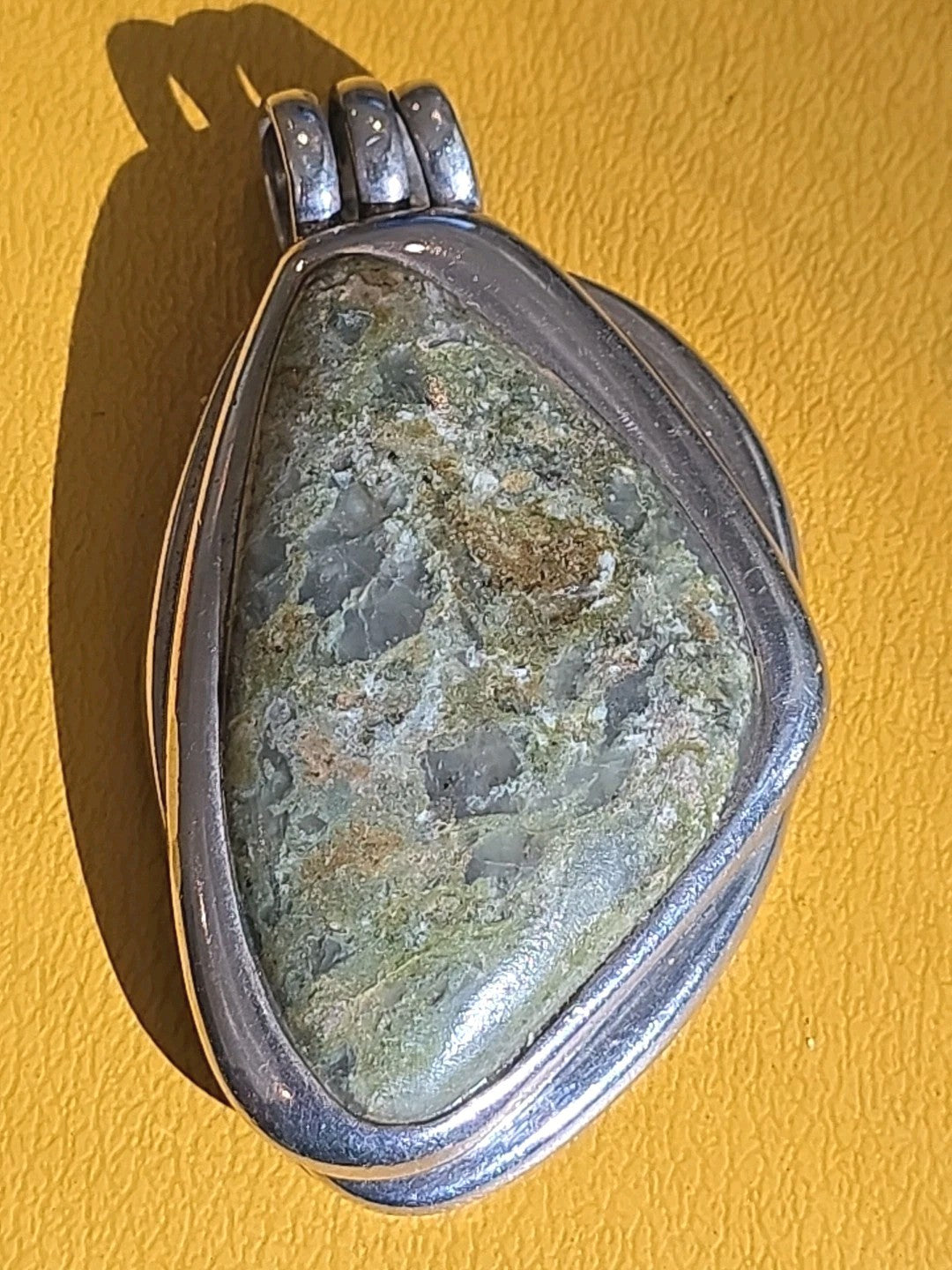 925 Sterling Silver Vintage Barse Jasper Modernist Pin Brooch