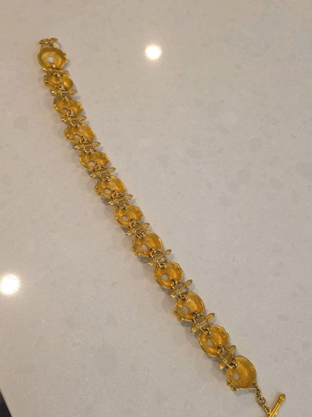Vintage 1980s Fendi Gold Plated Collar Pearl Necklace
