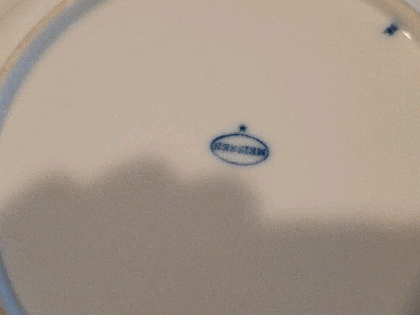 5 Antique Meissen Oval Backstamp Blue Onion Dinner Soup Plate