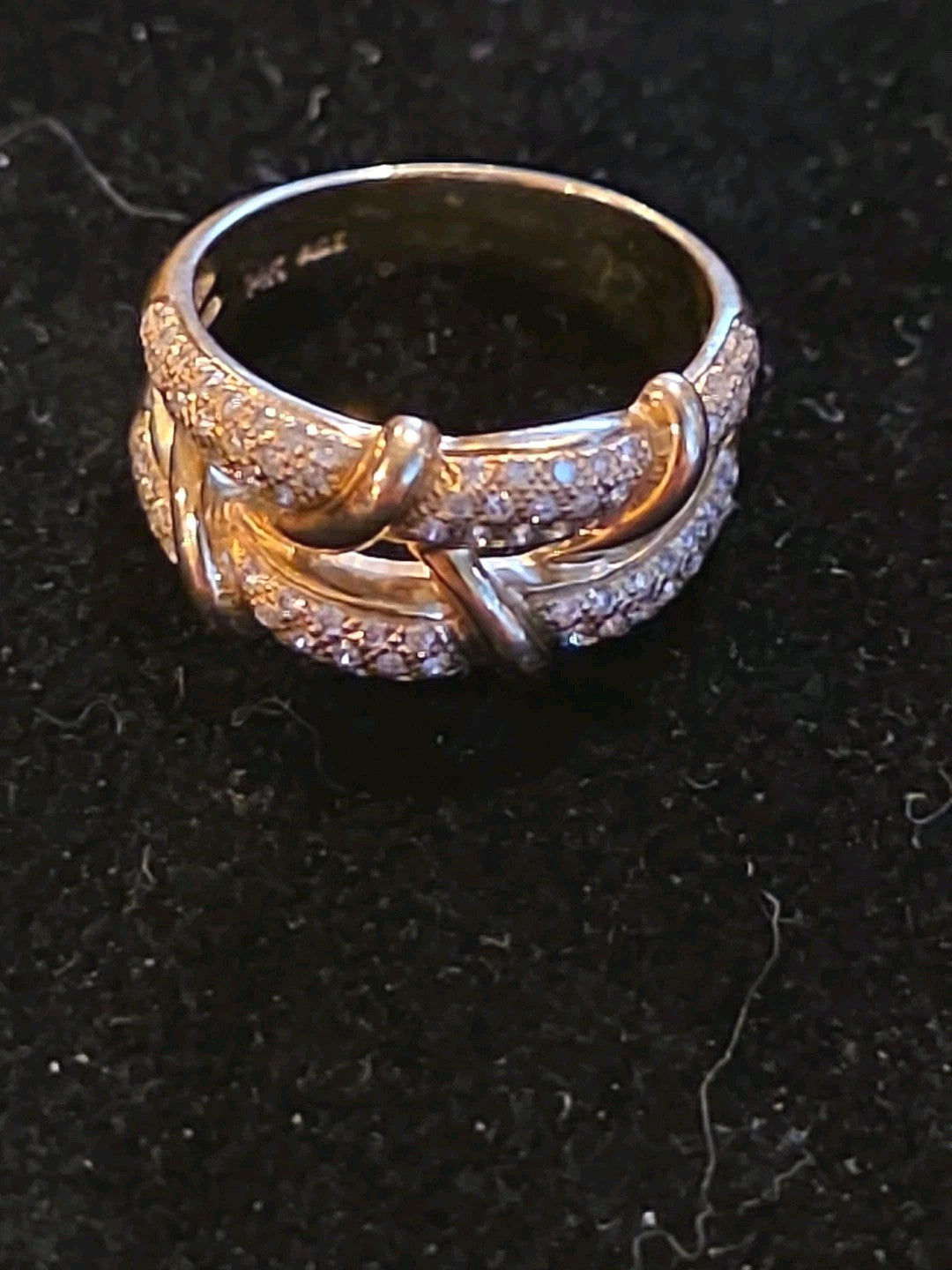 14K YELLOW GOLD DIAMOND COCKTAIL RING SIZE 7