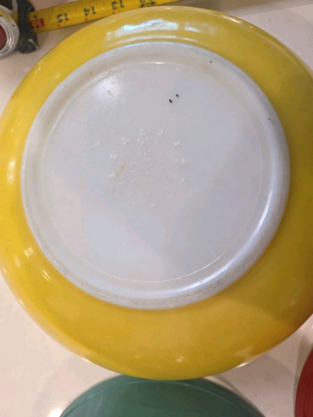 Vintage PYREX Nesting Mixing Bowl Set Yellow Green Red Blue