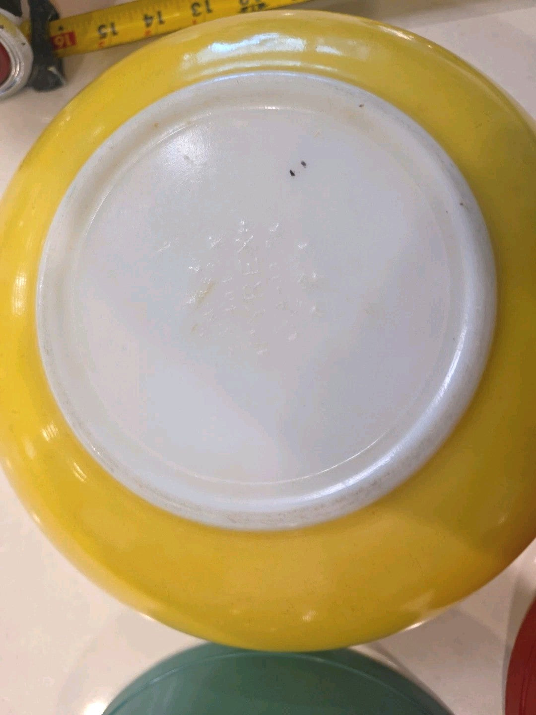 Vintage PYREX Nesting Mixing Bowl Set Yellow Green Red Blue