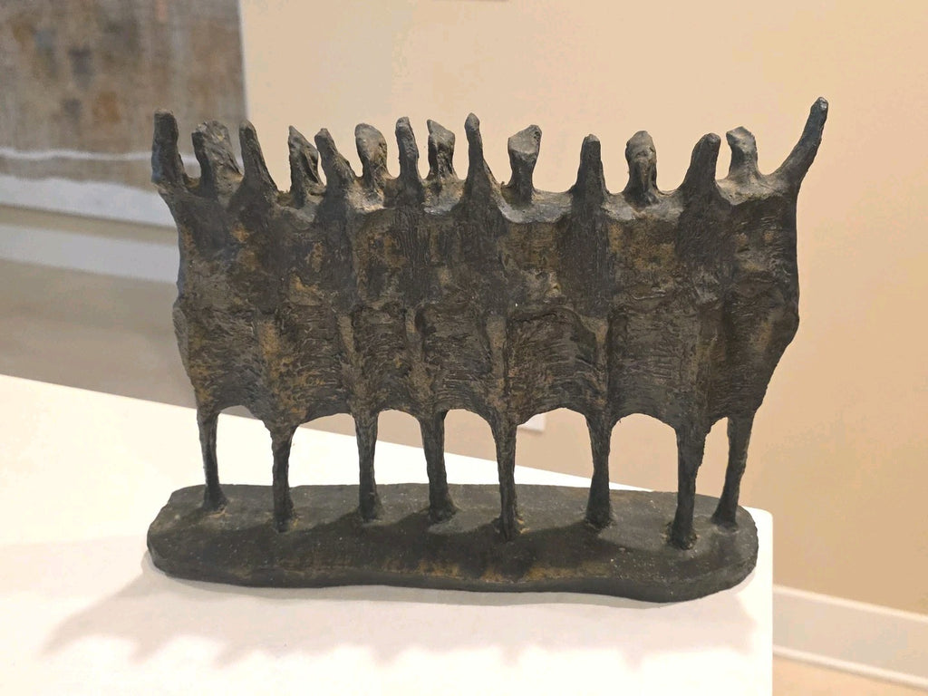 KRISHNA REDDY "The Vision" BRUTALIST Bronzed Resin Art Sculpture 1969 SIGNED