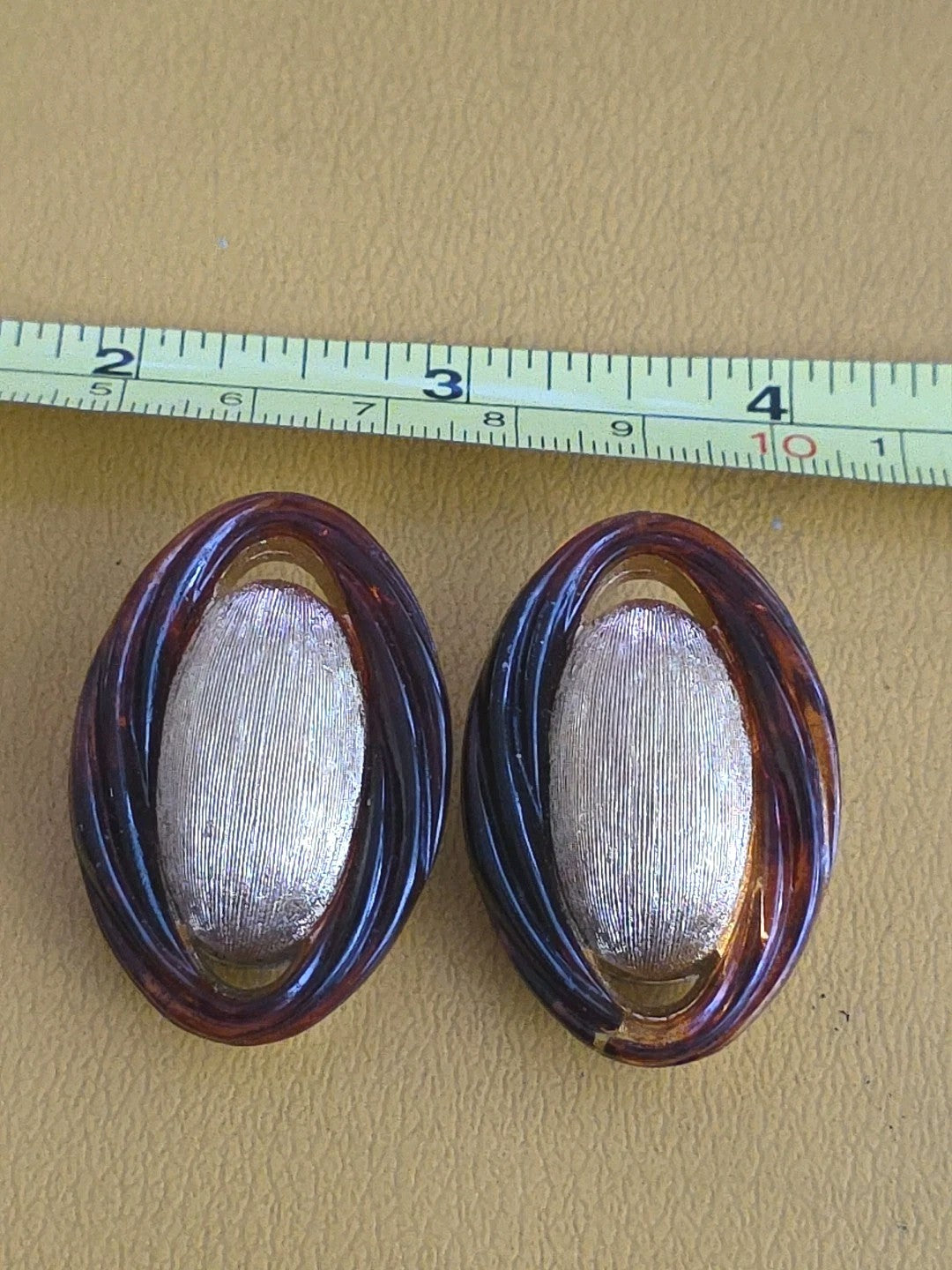 Christian Dior Vintage 1980s Logo Long Oval Hoop Statement Drop Clip, Earrings