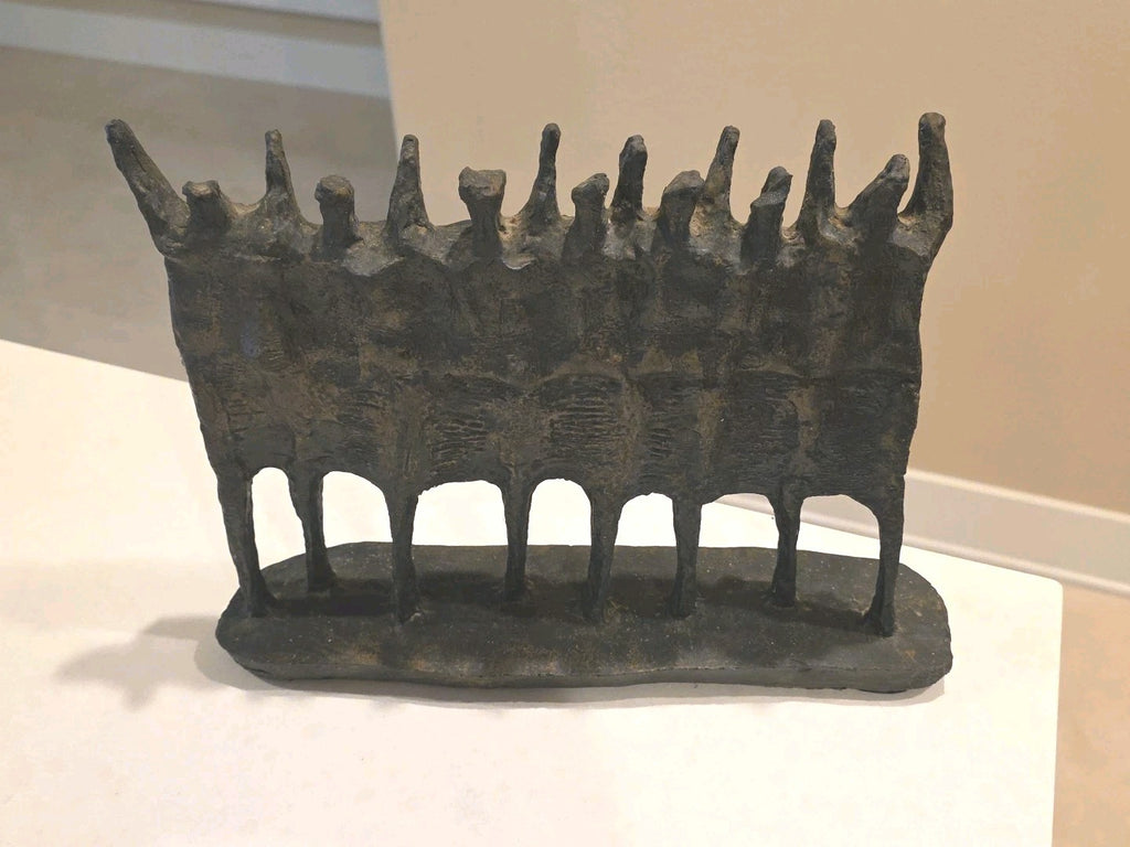 KRISHNA REDDY "The Vision" BRUTALIST Bronzed Resin Art Sculpture 1969 SIGNED