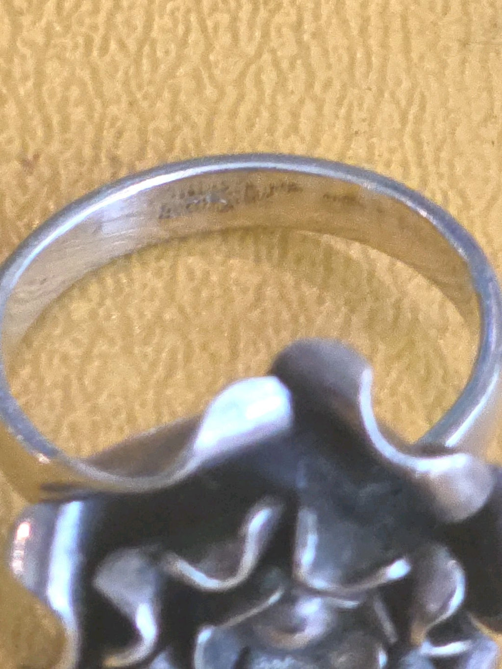 Vintage "Rose" Ring Sterling Silver Women Jewelry size 8.75
