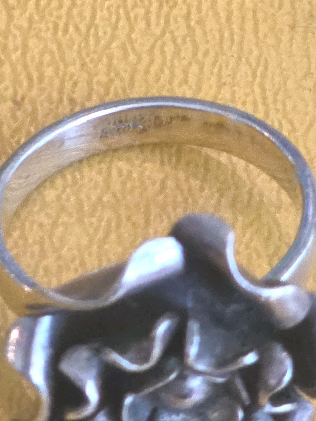 Vintage "Rose" Ring Sterling Silver Women Jewelry size 8.75