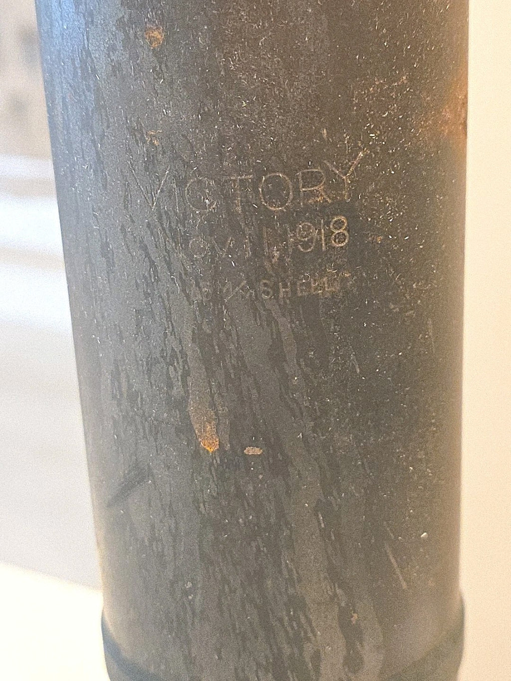 SNEAD & COMPANY 1918 WWI Victory Lamp 75MM Shell TRENCH ART