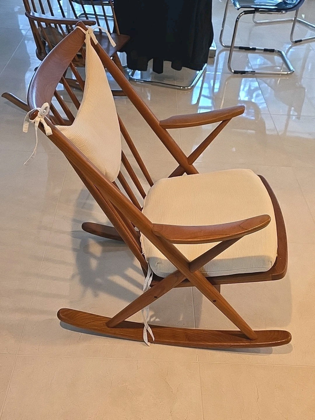 Bramin Møbler Frank Reenskaug Mid-Century Danish Rocking Chair Teak