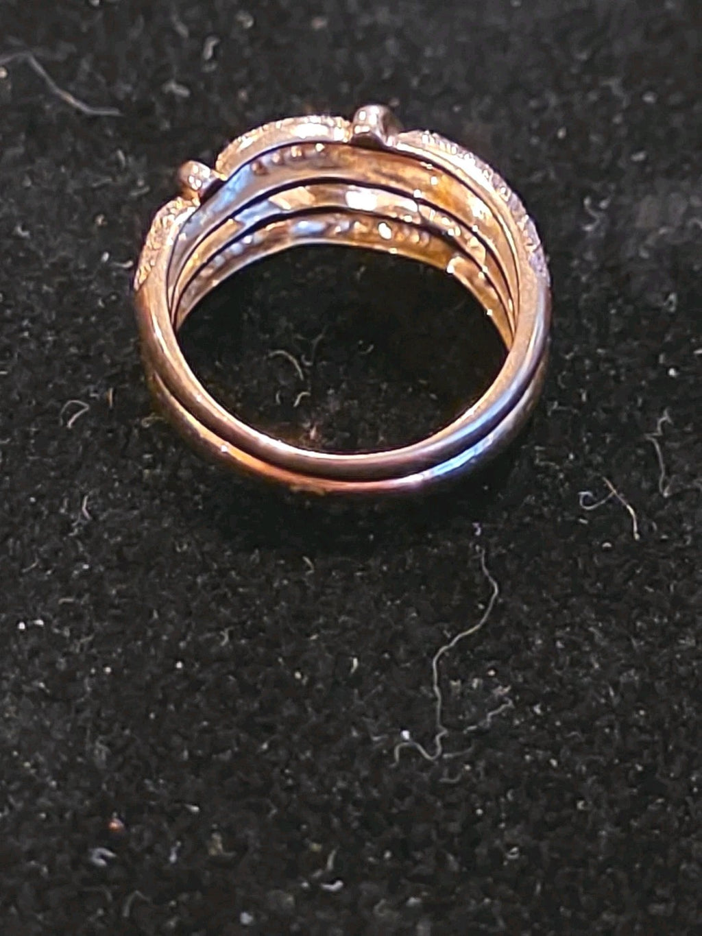 14K YELLOW GOLD DIAMOND COCKTAIL RING SIZE 7