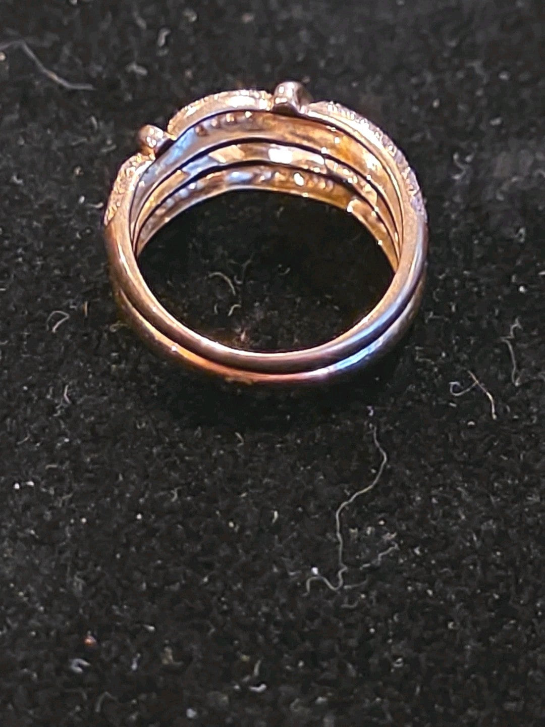 14K YELLOW GOLD DIAMOND COCKTAIL RING SIZE 7