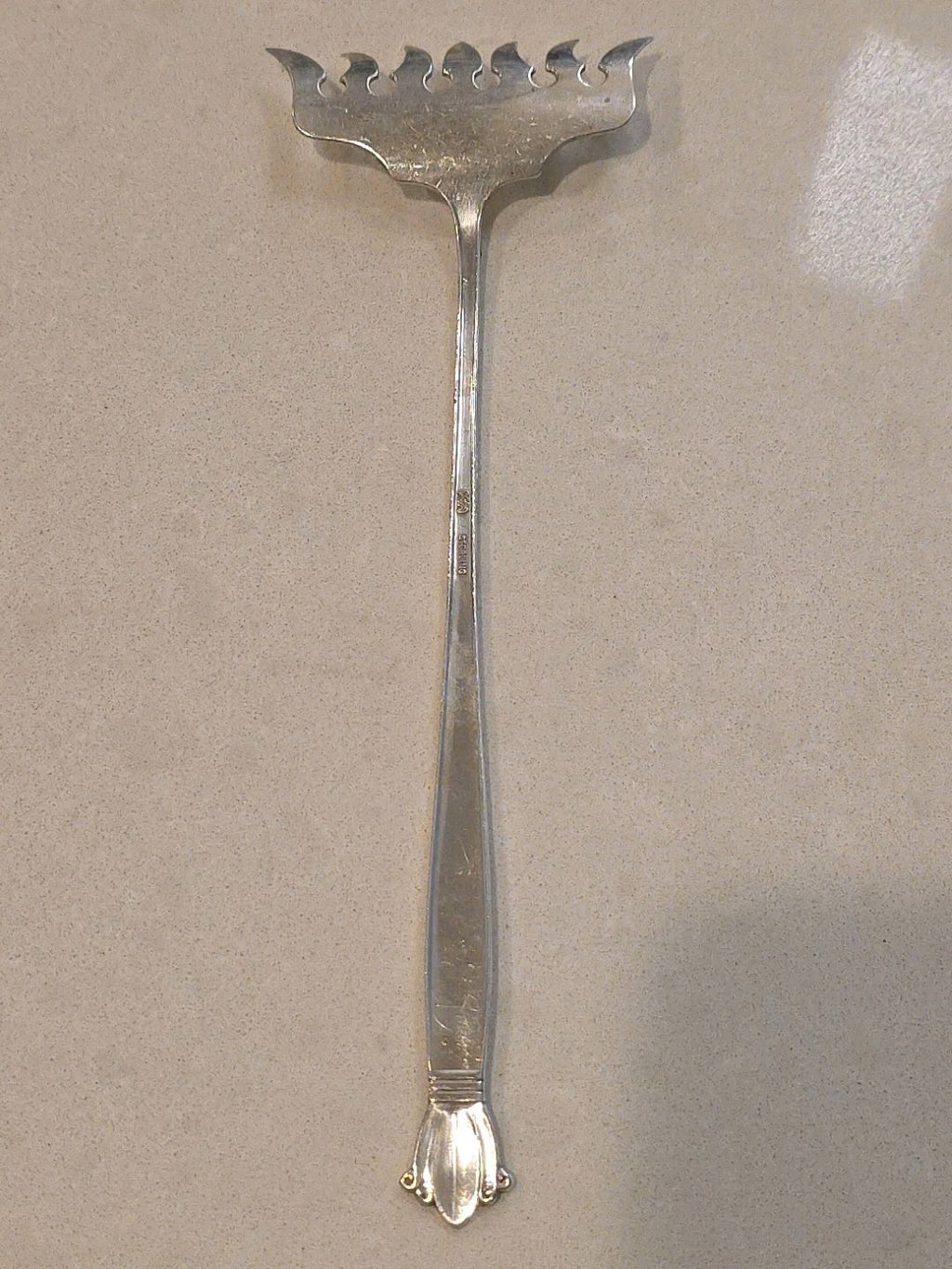 RARE JENNY LIND WEIDLICK STERLING SARDINE FORK AKA BACON FORK