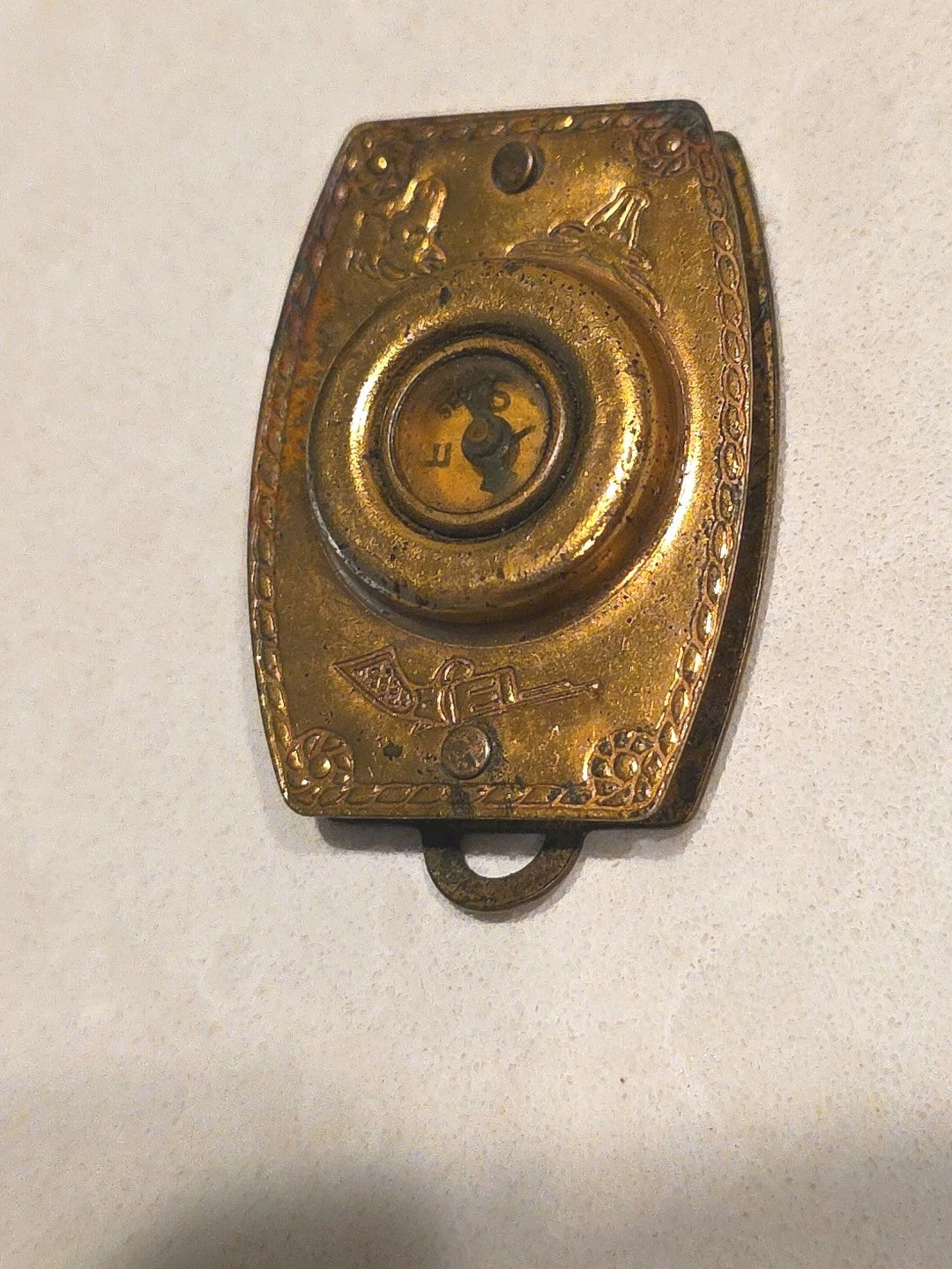 Very Rare Tom Mix Ralston Straight Shooter Magnifying Glass & Compass Toy