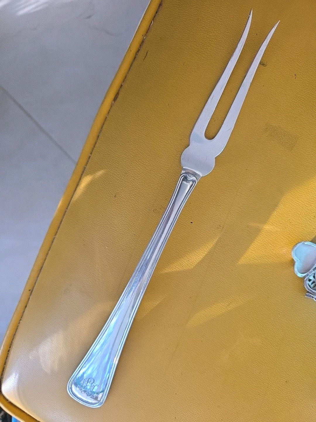 Buccellati Old Italian Sterling Silver Meat Fork 2-Tine 10 1/2"