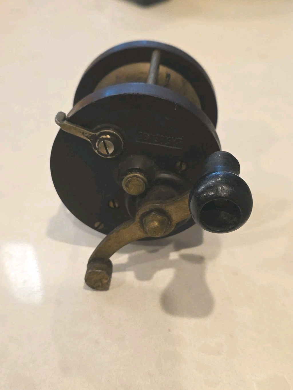 SEA BRIGHT FISHING REEL ANTIQUE OLD ABBEY & IMBRIE RARE 250 yds early1900's