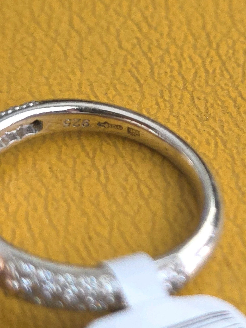 925 Sterling Silver Rose Gold Plated Bezel TI SENTO Ring Italy Size 6 US