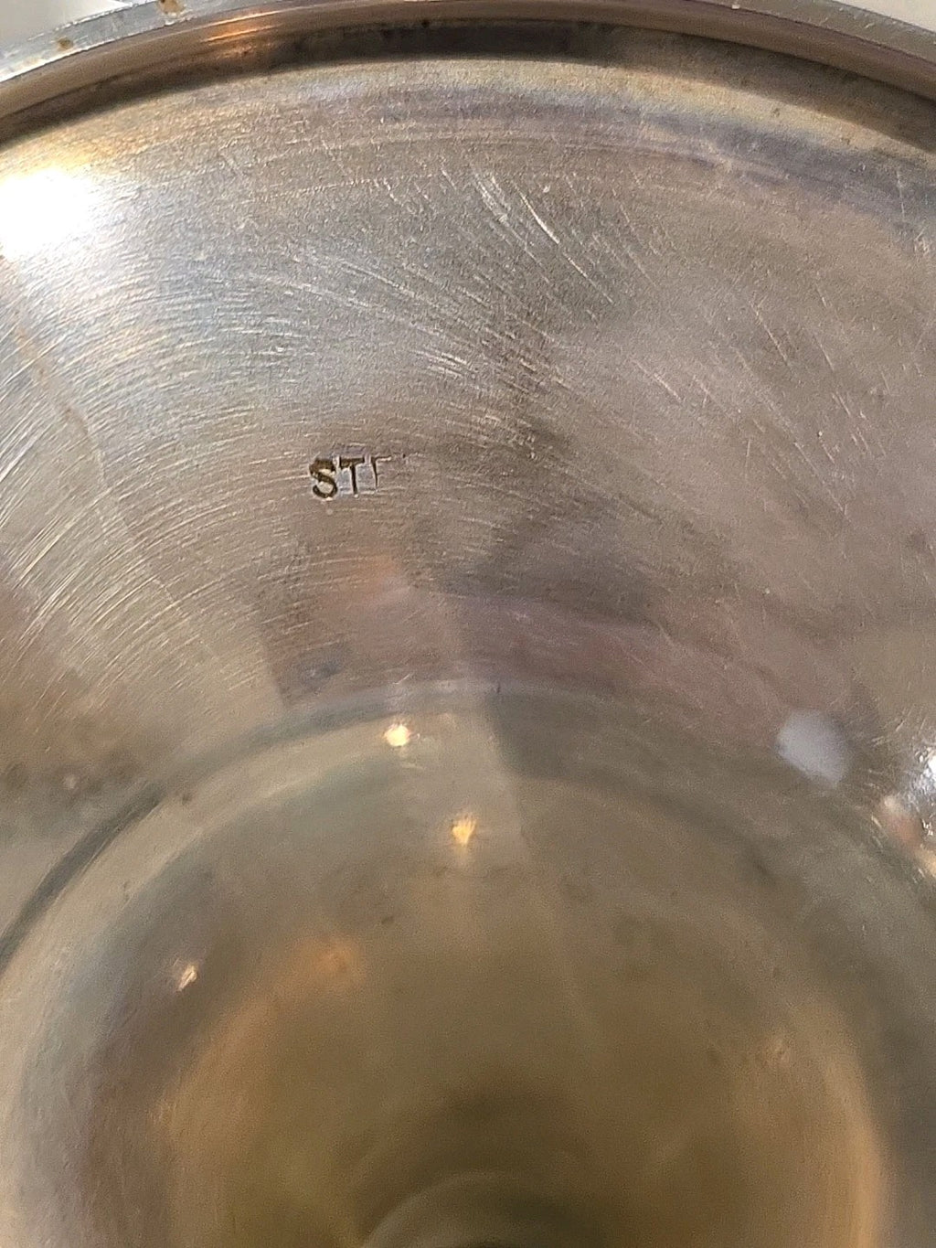 112g National Silver Co. Sterling Water Goblet 6 3/4" Stamped "N.S. Co"