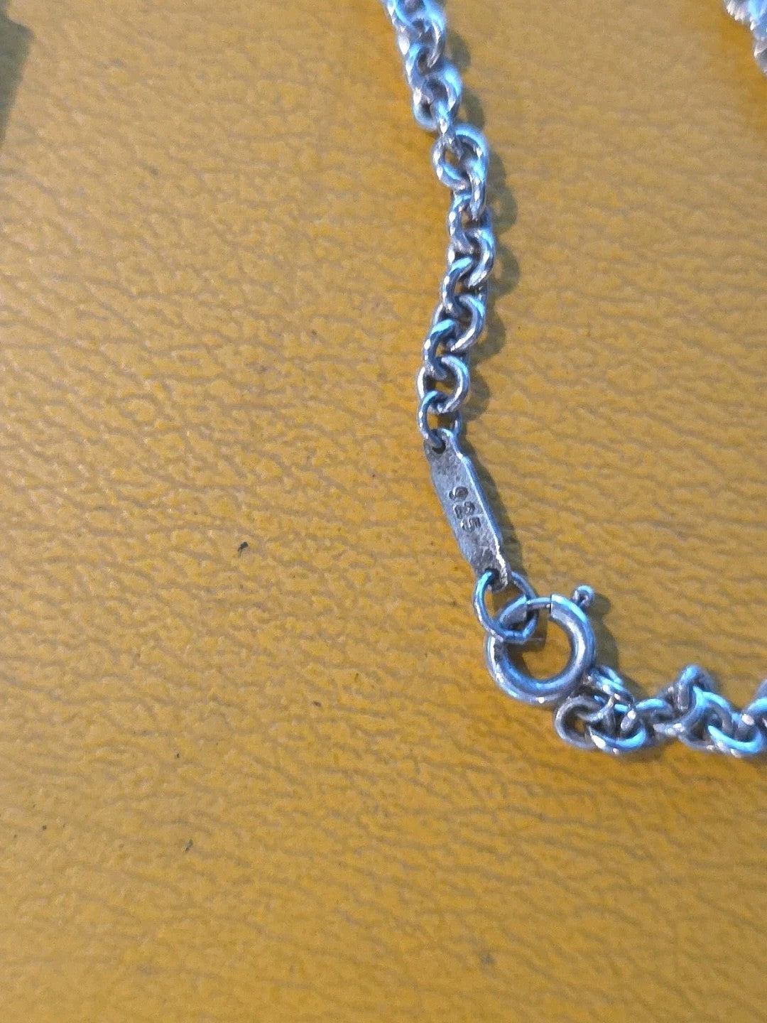 Tiffany & Co Men Sterling Silver Bar Dog Tag Bead Chain Necklace
