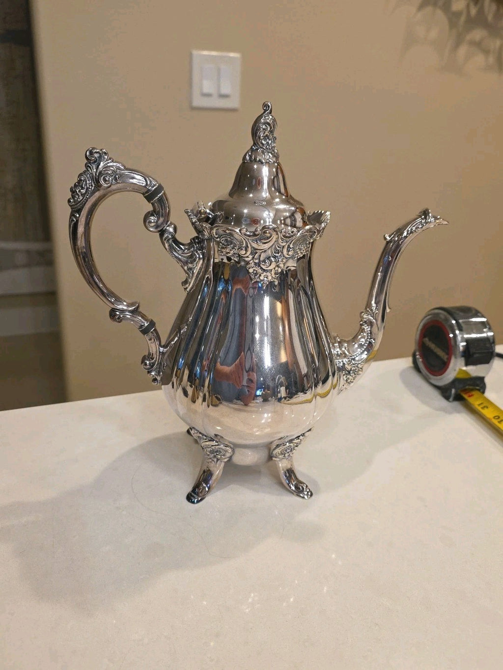 Vintage  Baroque by Wallace Silverplate Coffee Pot Tea Pot