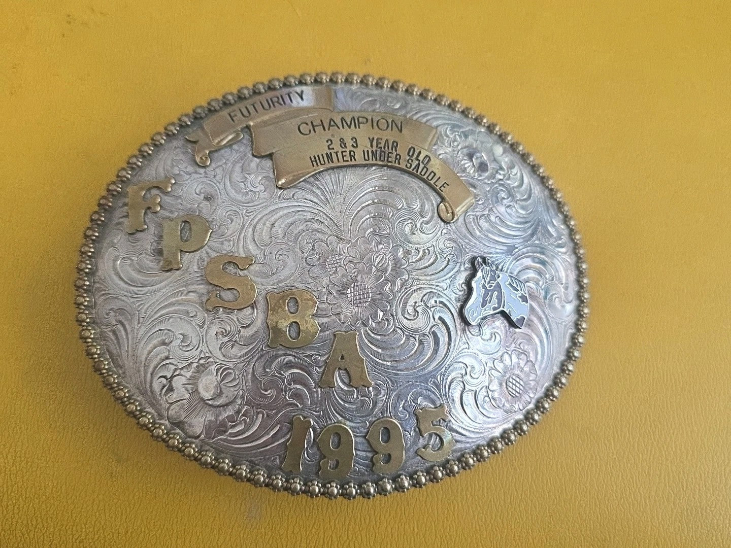 Furturity Champion Buckle Cowboy Rodeo FPSBA 1995 Champion Western Trophy
