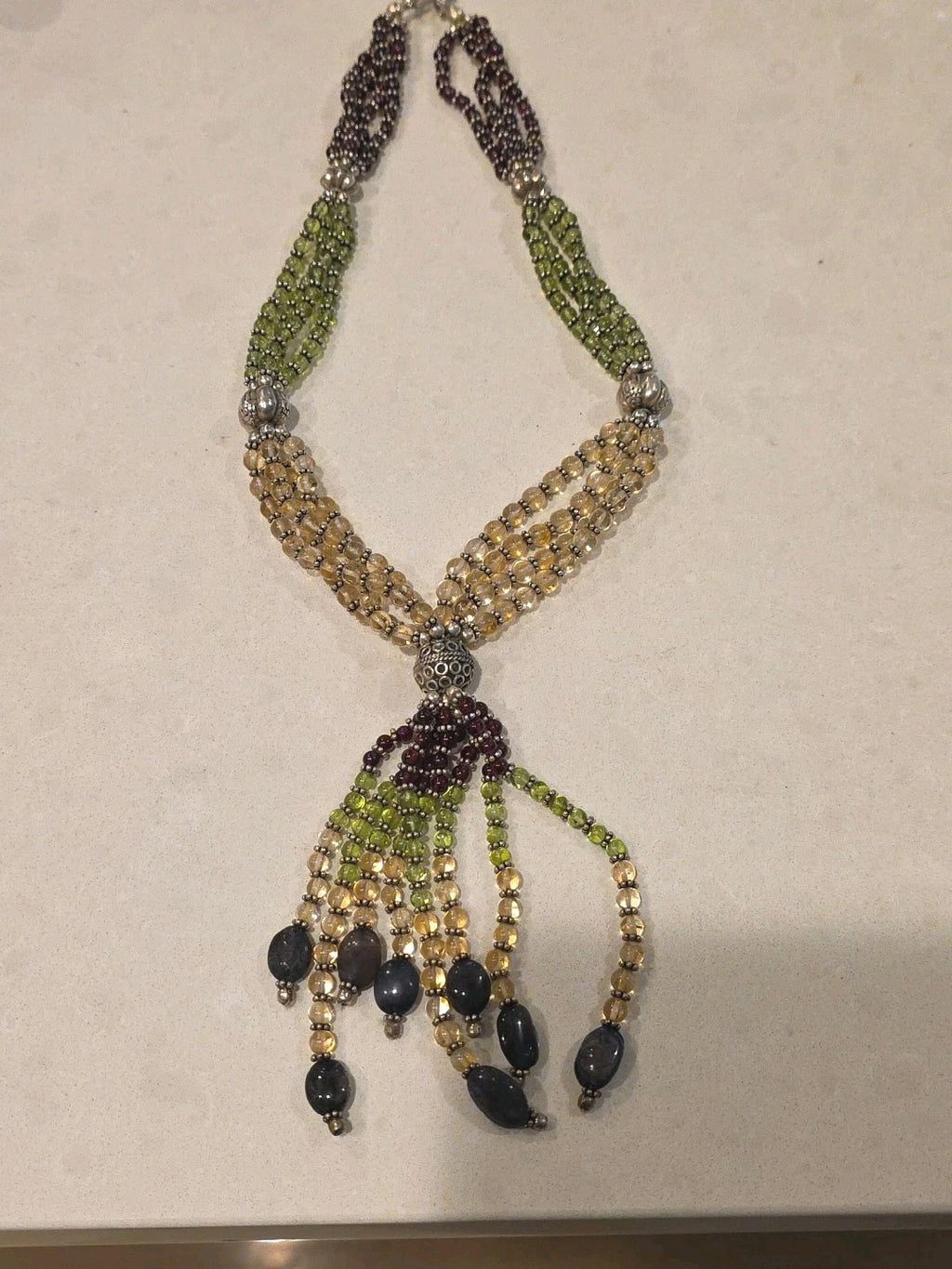 Heidi Daus Vintage Art Deco Style Asymmetrical Necklace