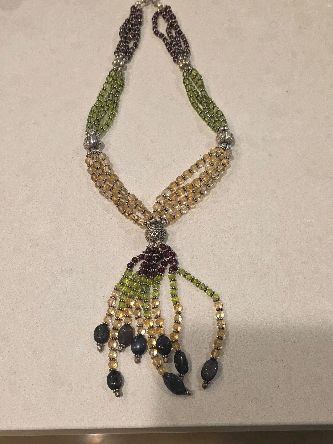 Heidi Daus Vintage Art Deco Style Asymmetrical Necklace
