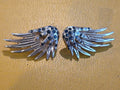 18kt Yellow Gold & Diamond & Saffire Wing Earrings