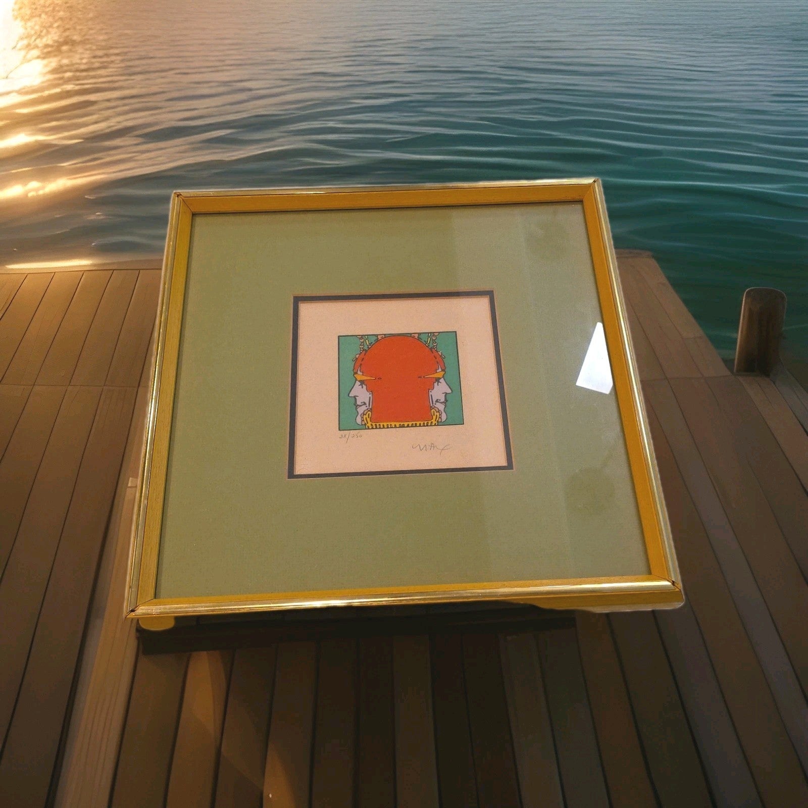 1970's Peter Max    "Seeing Everything"  Lito 14" x 14"