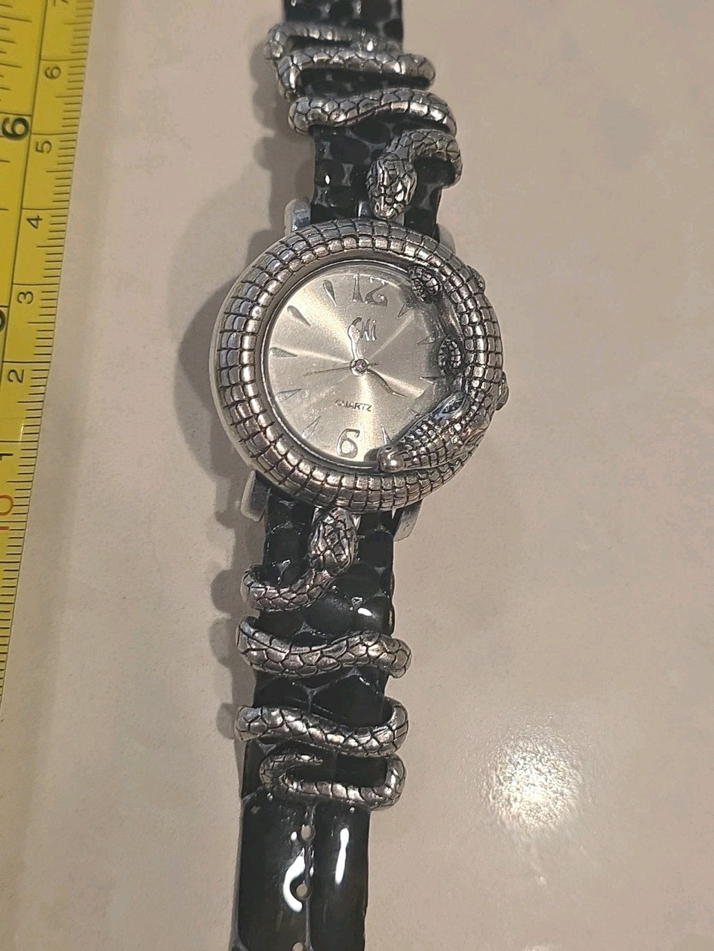 Chi by Falchi Designer Gator Snake Watch Running Fine New Battery