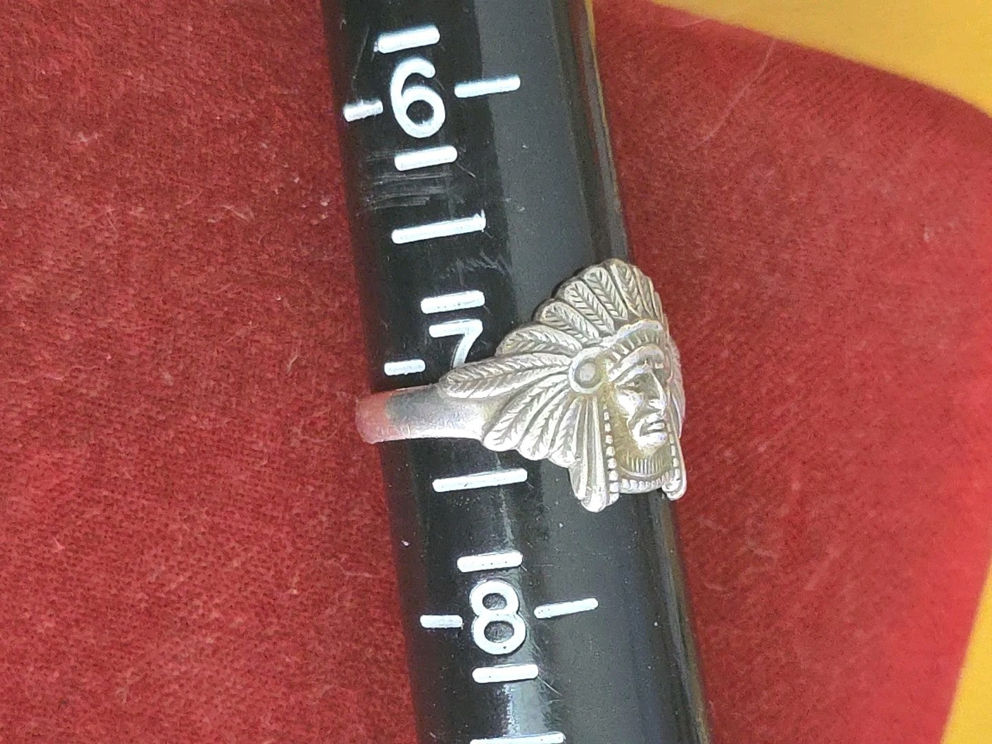 Sterling Silver Indian Head Ring Size 7