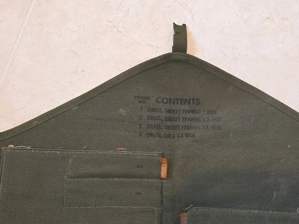 US military U.S. forces 1951 WW2 rarity canvas tool roll case