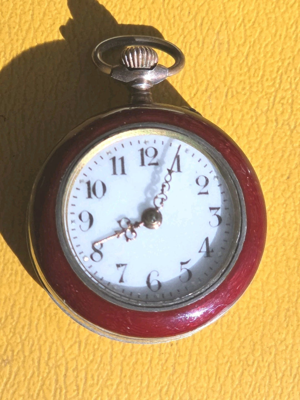 Enameled Silver & Gold ARGENT Dorf Ladies   POCKET WATCH