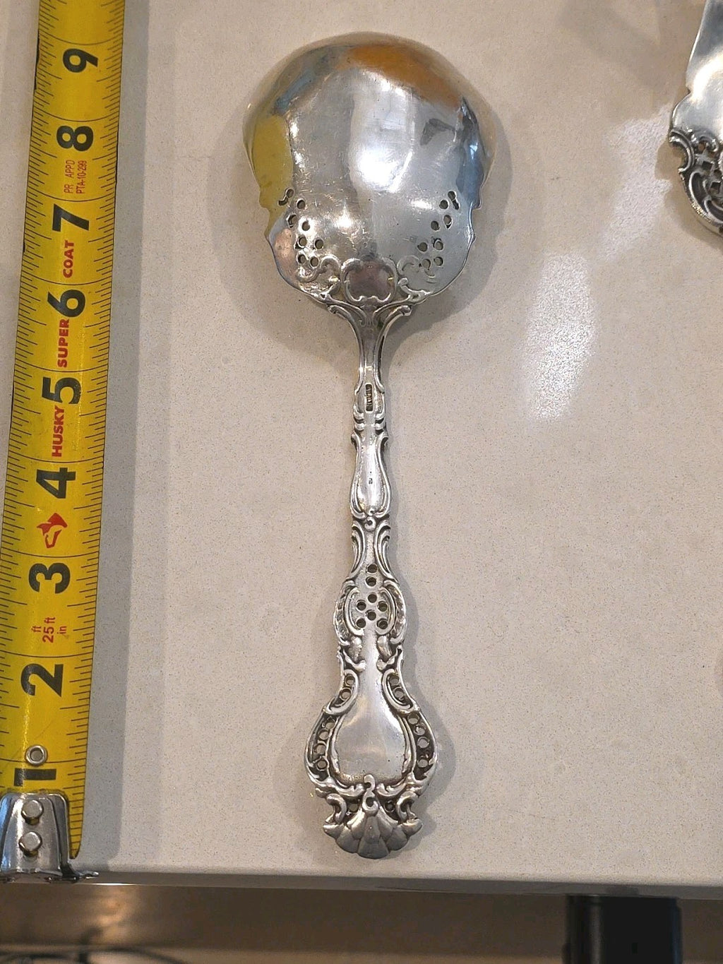Regent by Durgin Sterling Silver Salad Spoon Pierced Bowl  9 5/8"