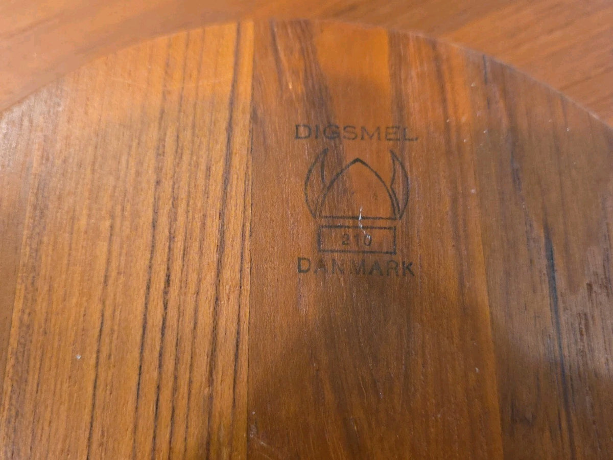 Danish Lazy-Susan-Tray Vtg Digsmed Mid-Cen Scandinavian Walnut 18.5" Lg