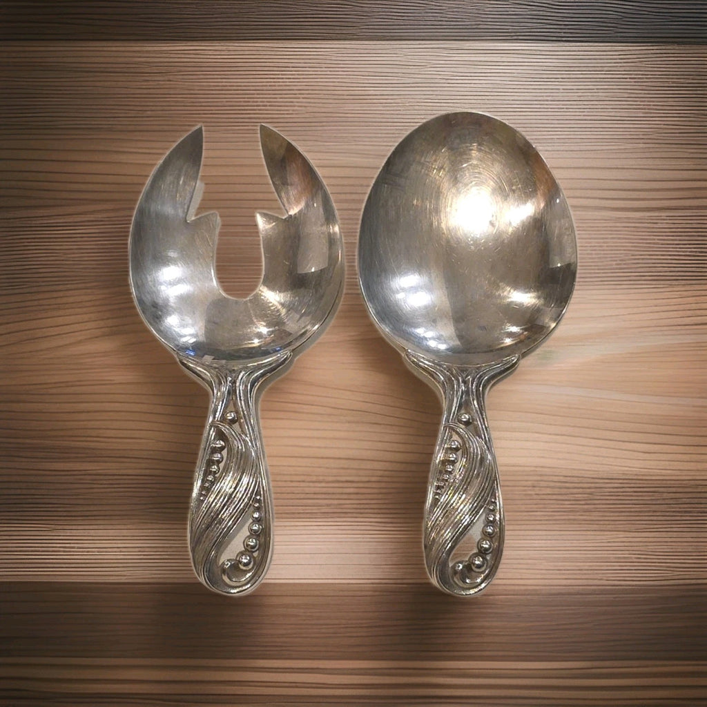 Vintage Napier Silver Plate 2pc Salad Serving Spoon & Fork