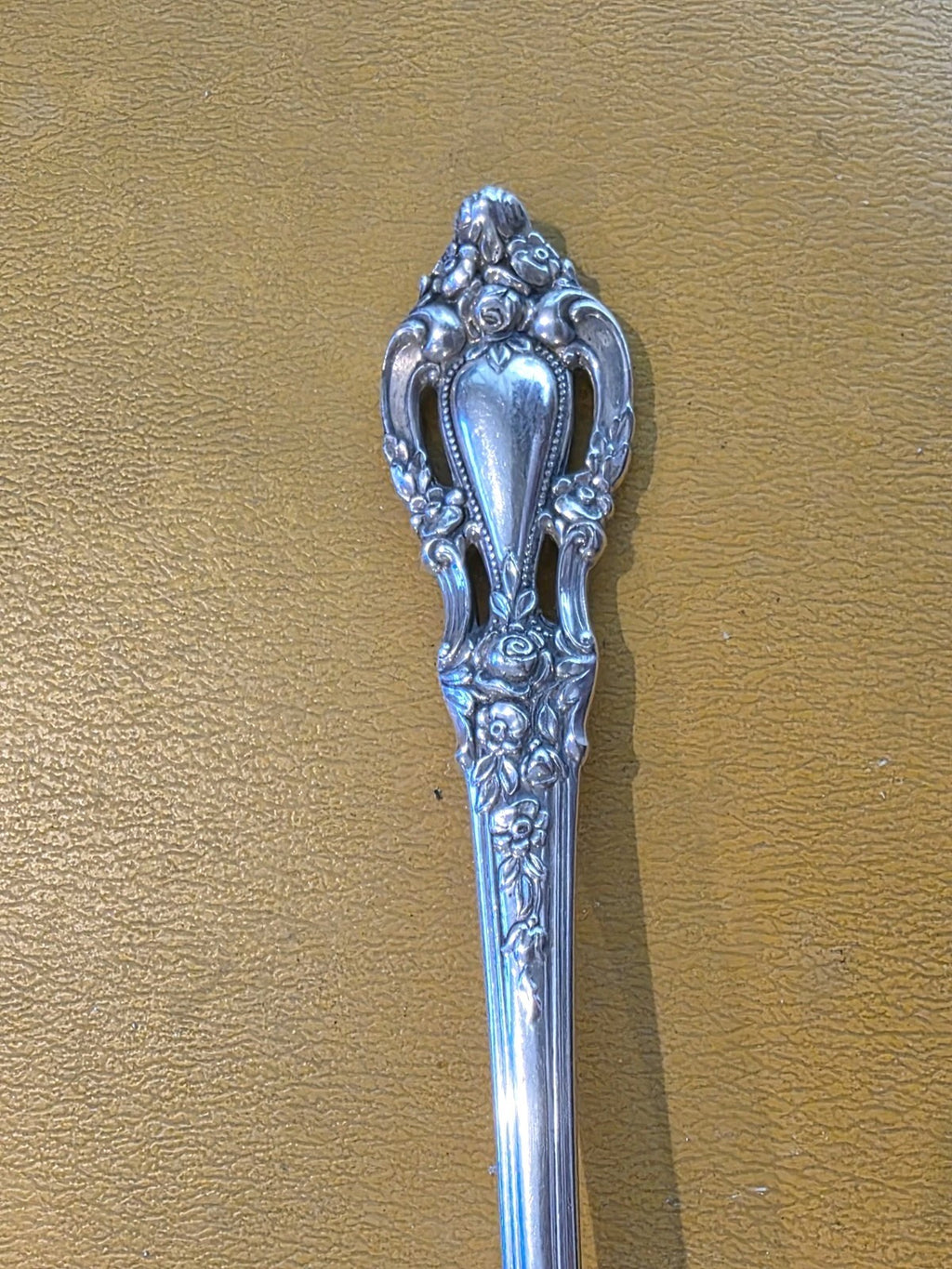 Lunt Sterling Silver Small Solid Cold Meat Serving Fork 7 3/4" Eloquence Pattern