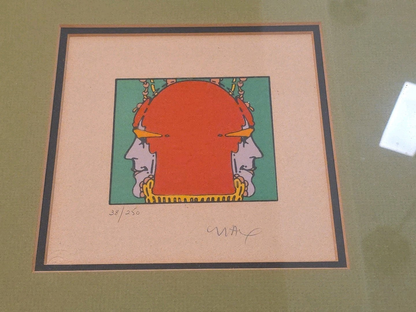1970's Peter Max    "Seeing Everything"  Lito 14" x 14"