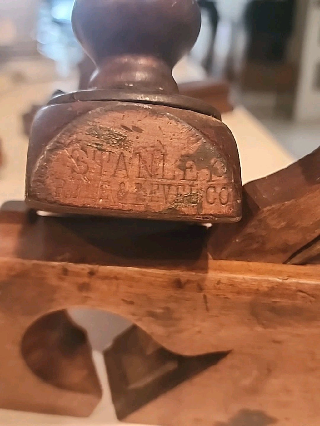 Wood Bottom Transitional Plane, Stanley Bailey Rule & Level Co G-E