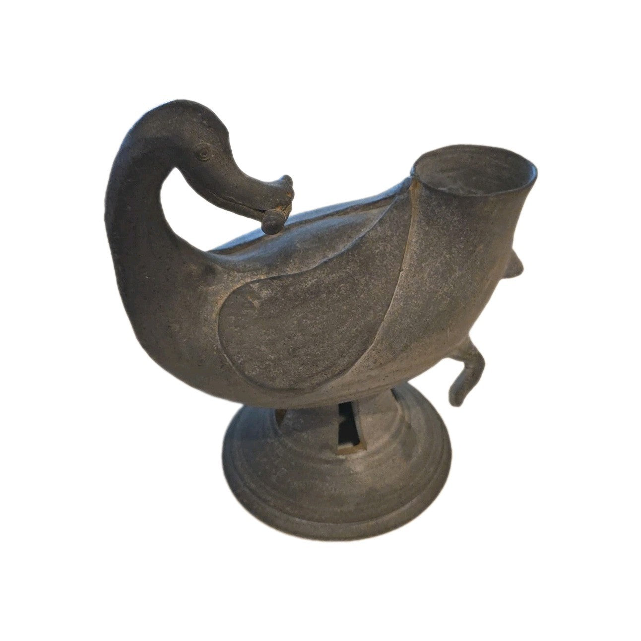 Midcentury Studio Art Pottery Figural Duck Vessel Sculpture Pitcher