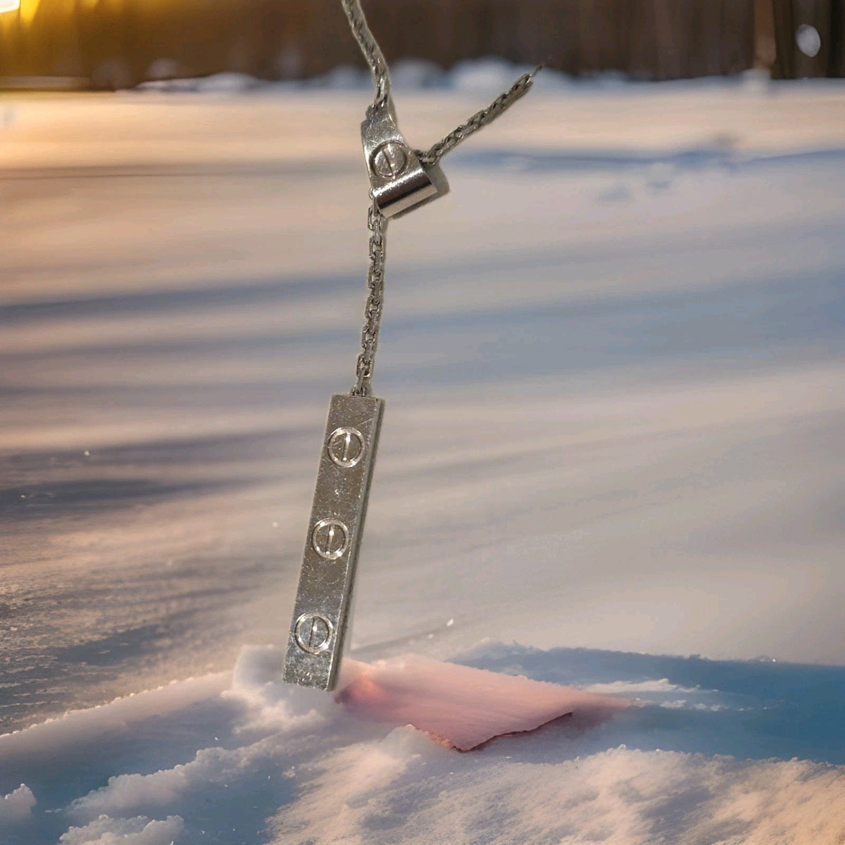 Cartier Love Necklace Lariat 18K White Gold  Adjustable