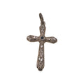 SU Beautiful Intricate Small Cross 925 With Blue Sapphire