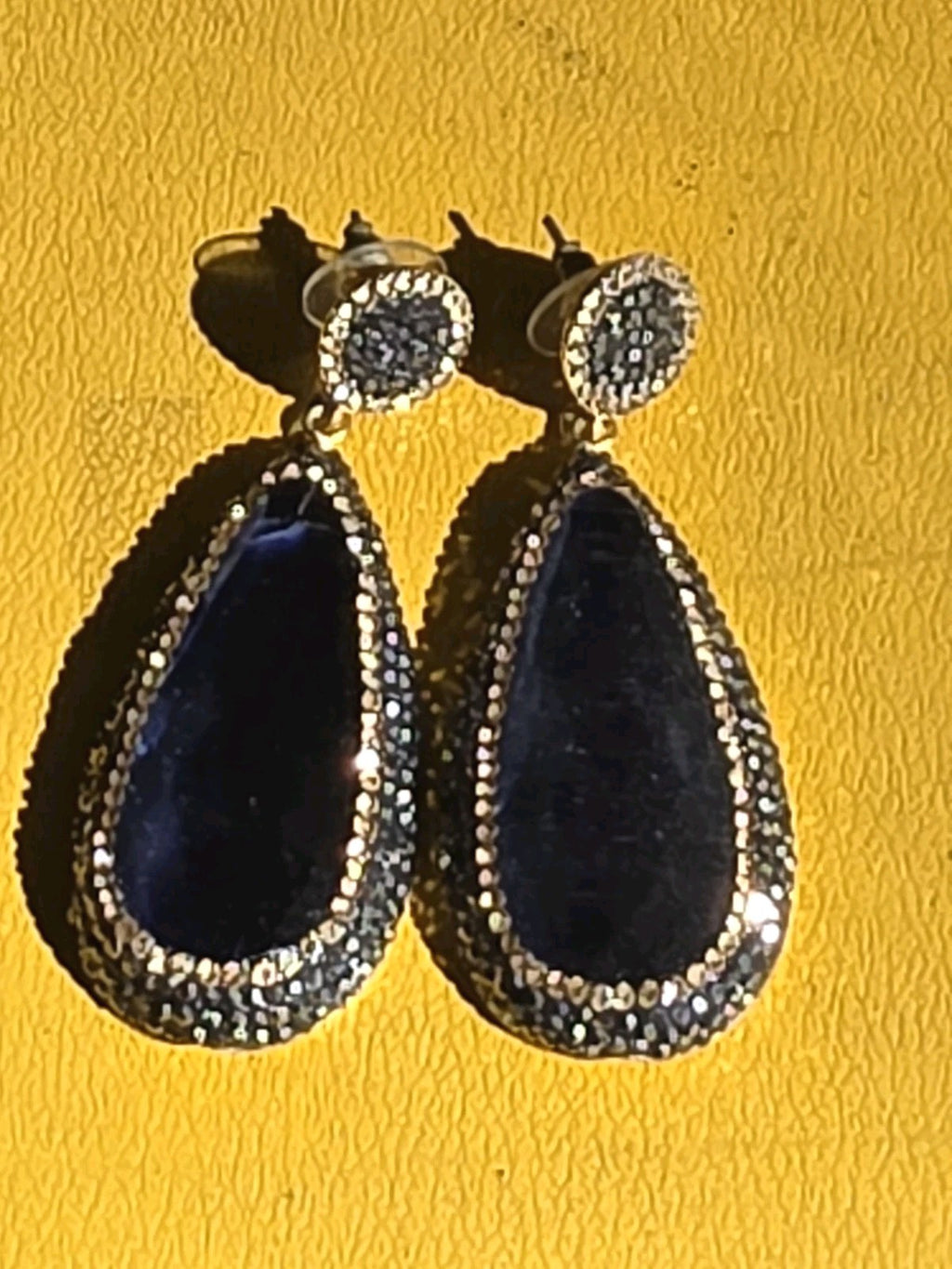 Grand Bazaar Turkish Hand Made Silver Earrings With Gemstones