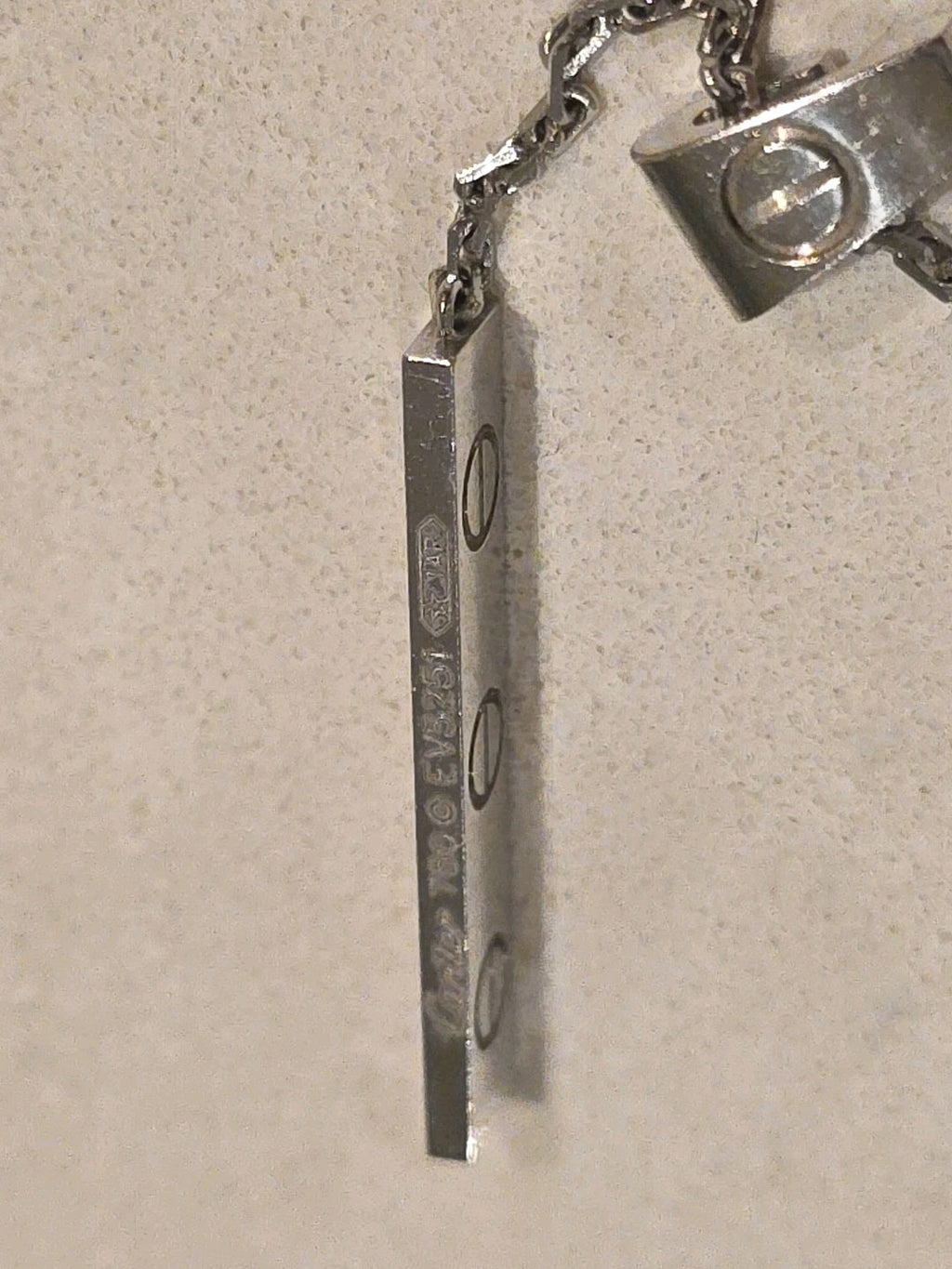 Cartier Love Necklace Lariat 18K White Gold  Adjustable