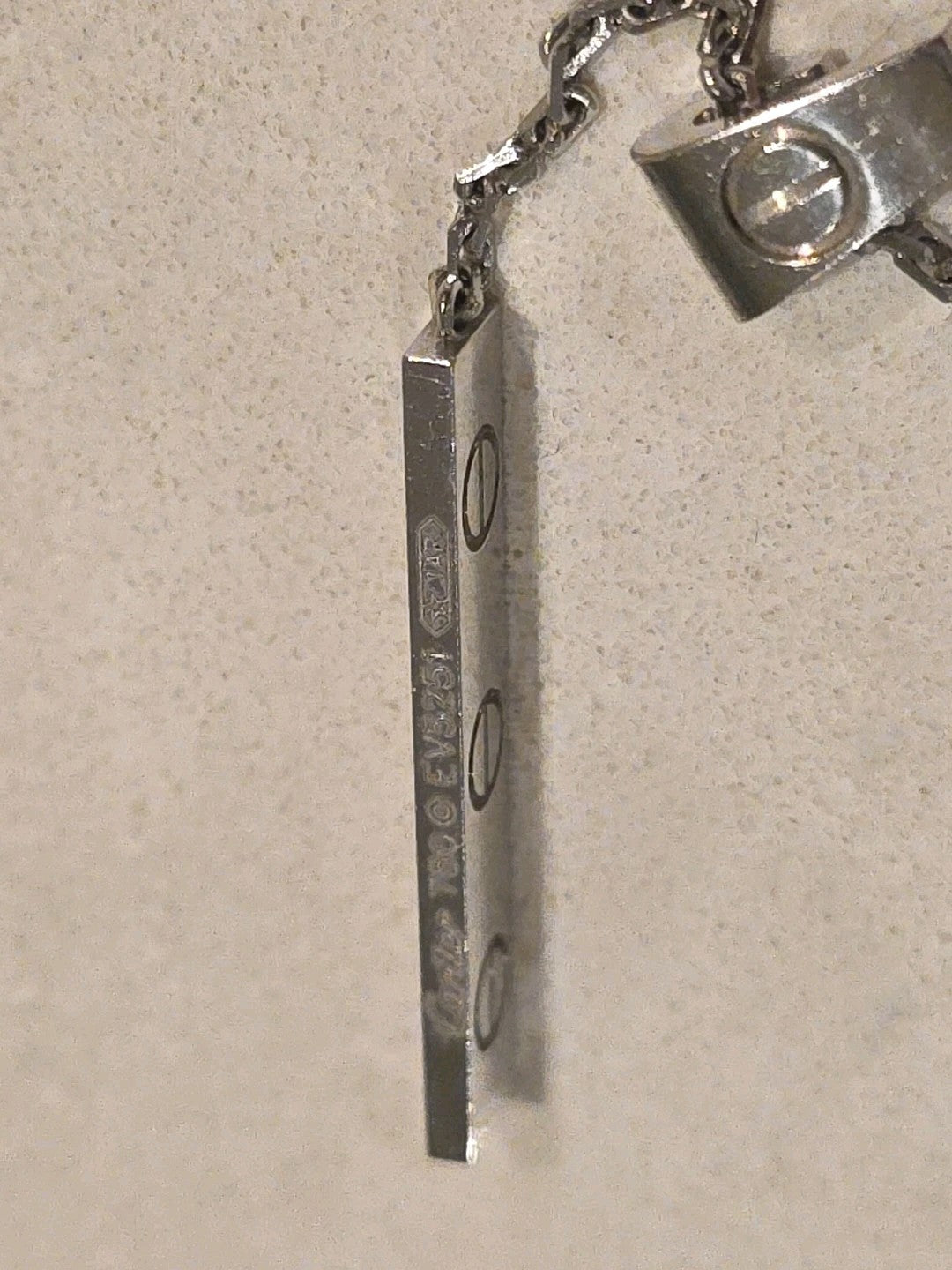 Cartier Love Necklace Lariat 18K White Gold  Adjustable