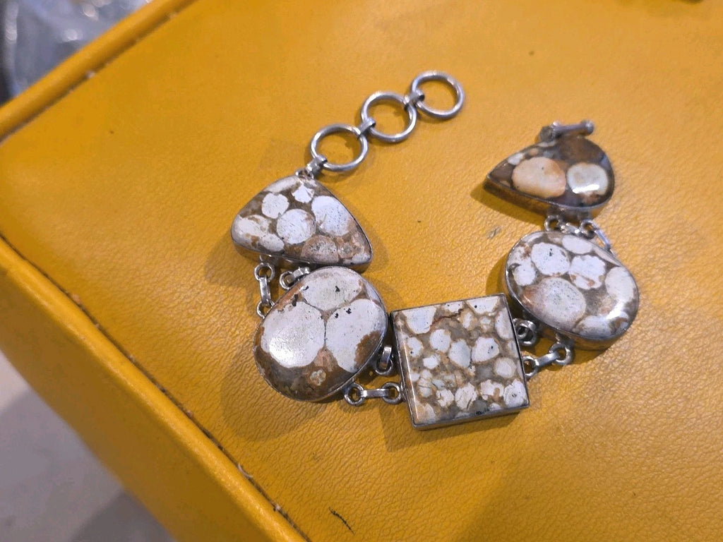 Southwestern Wild Horse Jasper 5-Stone Toggle Bracelet