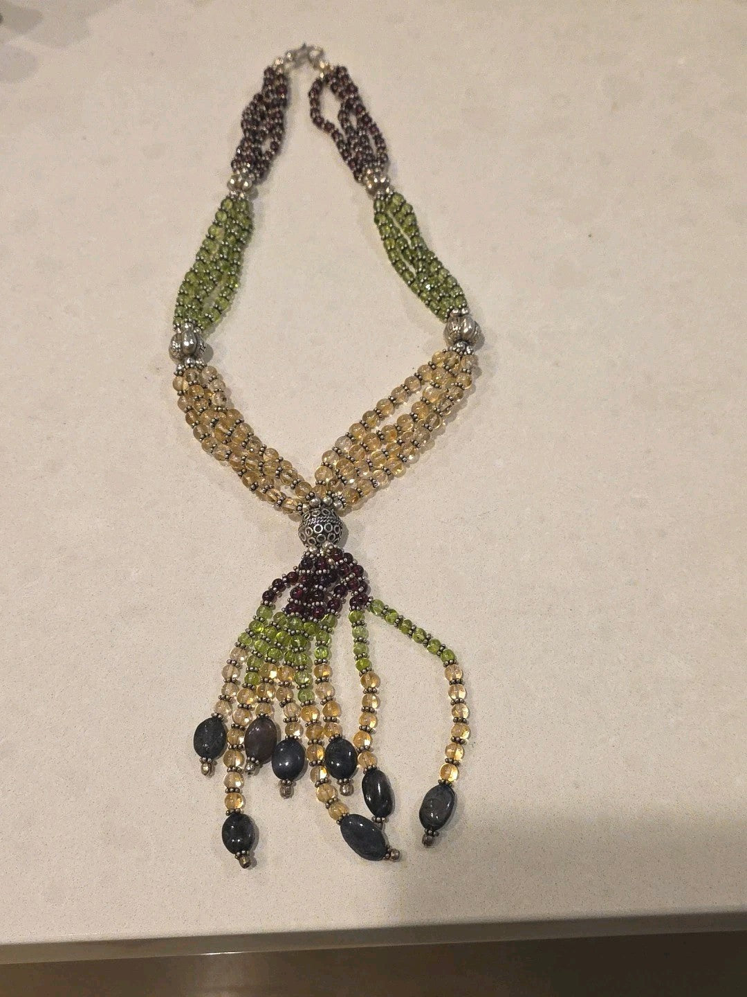 Heidi Daus Vintage Art Deco Style Asymmetrical Necklace