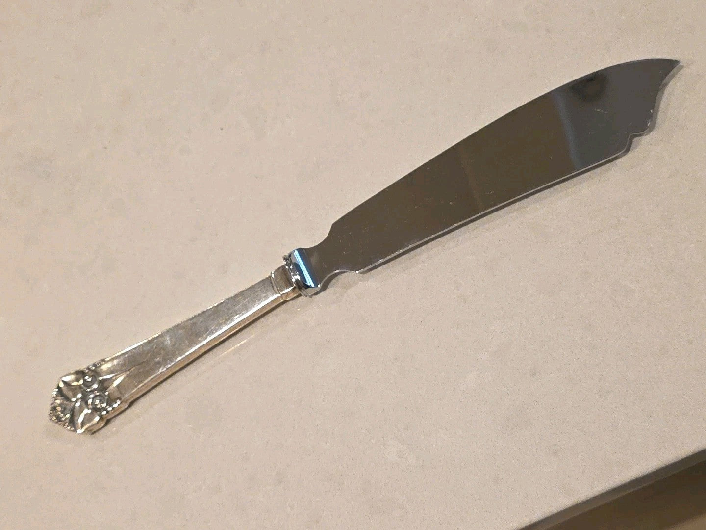 ORLA VAGN MOGENSEN DENMARK GRETA STERLING SILVER 10 1/2" FISH SERVING KNIFE